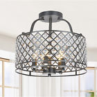 L147-hv-543 Evelyn Antique Chandelier Flush Bronze Mount 5-light