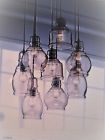 L367-xe-653 Mariana Cognac Glass Cluster Pendant In Antique Black Finish New