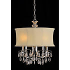 L705-bv-325 Crystal Shade White 5-light Chandelier