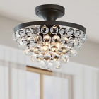 L967-gv-456 Crystal Mount Black 4-light Vanessa Flush