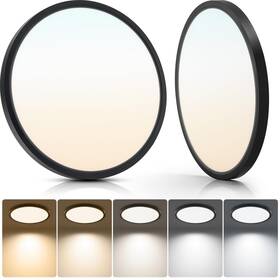 Lyd-30024w5cct Laiyidia 2pack Led Flush Mount Ceiling Light Fixture Black 12inch 24w 2640lm Dimmable