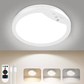 61822008-01 Lakumu 9 Inch Rechargeable Motion Sensor Ceiling Light With Remote Wireless Led