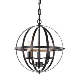 Lalula 614042813032 Chandeliers Oil Rubbed Bronze Chandelier Orb 3-light Small Chandel