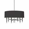 Lan-246c-pc-bk Dainolite Langford Light Drum Chandelier Black 065214992503