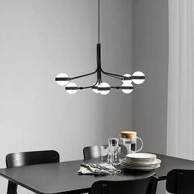 8-armed Lark 83507bk Storslinga Led Chandelier 2700k Black Lamp Room Wall Light Kitchen