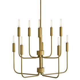 83636lcb Lark 83636 Austen 10 Light 30 Inch W Candle Style Chandelier - Brass