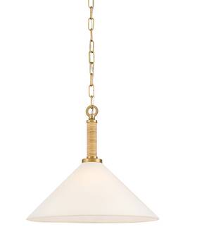 84417lcb Lark 84417 Cove 1 Light16 Inch W Pendant - Brass