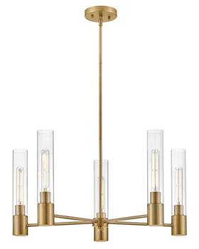 85405lcb Lark Lacquered Brass Led Chandelier From The Shea Collection