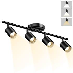 Lavendex 795276913733 Led 4 Light Track Lighting Kit 3 Color Adjustable Ceiling Spot Incl