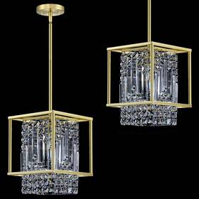 3882-3883 Leading Lighting 2 Pack 1 Light Hanging Kitchen Island 8 Inch Crystal Modern Pendant Fixture