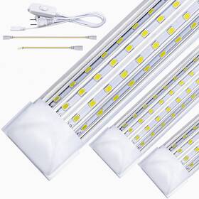 Led Light 777 761865913323 6-pack 8ft Shop Fixture 120w 19500lm 6000k Cold White U Shape Cl