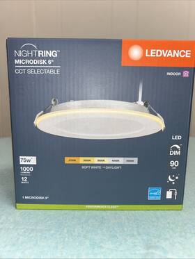 63054 Ledvance Case Of 6 4 Inch Slim Microdisk Led Downlights White Trim Dimmable 10w