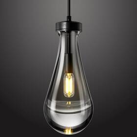 Jp-080 Liangmh Raindrop Pendant Lights Kitchen Island Teardrop Black Hanging Light Fixtures