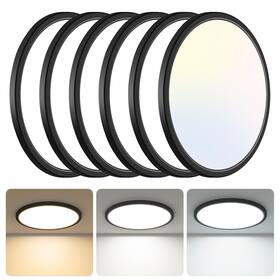 Cl32-6-nd-bk Libtit Led Ceiling Lights 13in 6pack 3200lm 28w Selectable 3000k-6000k Black