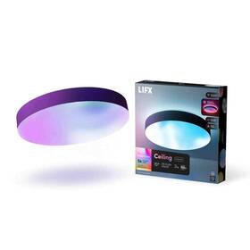 Lifx 347403004831 15 Inch Matte Black Indoor Selectable Led Flush Mount Multi-color Smart Wifi