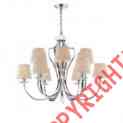 Wi25771 Light Classy Shades Polished 12 Pleated Nickel Ivory Elegant Chandelier