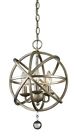 3097865 Light Crystal Silver 3 Finish Pendant Clear - Id Antique