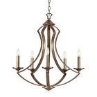 70306 Light Globe Style Silve Lighting Candle 1 Trans 6 Tier Chandelier Antique