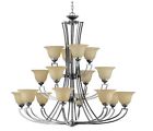9037-bn Light International Triarch Chandelier Nickel Kavala 16 Satin