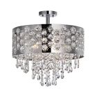 Dia16 Light Shade Chrome Crystal Semi Hexagon Flush Stainless 4 Mount " Patterned