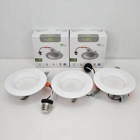 D634-90-3000 Light The Fixture 4 Inch Dimmable Led Recessed Trim 3000k Bright White Color 5 Pack New Used