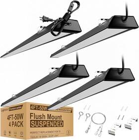Lsl-13-50w-4p Lightdot Compact 4pack 4ft Led Light Linkable 50w 400w Eqv. 4400lm 5000k