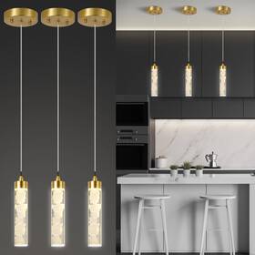 Pdl01-3t-gd Lightfuze Pendant Lights Kitchen Island 3 Pack Modern Mini Light 3-pack Gold