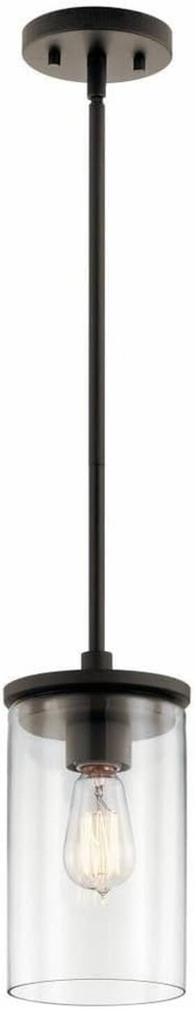 Lighting 313044811830 Crosby 10.75 Inch Kitchen Mini Pendant In Olde Bronze 1-light Contemporary