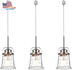 Lighting 445027953923 H Type Track 3 Light Modern Halo Pendant With Hammered New