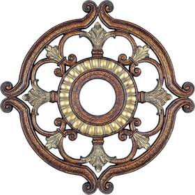 8216-64 Lighting Ceiling Medallion In Palacial Bronze With Gilded Accents 0.1 X