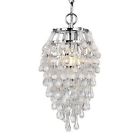 4950-1h Lighting Af Chrome Elements Teardro Polished Series Crystal