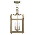 4313-01 Lighting Brass 3 Antique Mode Chain Livex Hang Fixture Dual Garfield