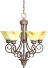 Lighting Chandelier Prairie V2135 Troy Formal Amber Light Volume 5 Elegant Rock