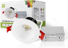 A-cd-pr-2d8ac-wh Lighting Corp 2 Inch Recessed - 8w 120v Round Led Downlight 5 Cct 2700k-5000k Canle