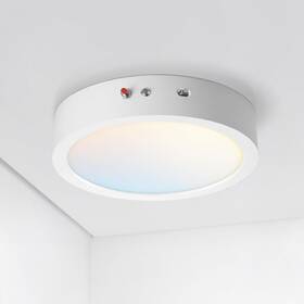 A-mpr-9d18wh-em Lighting Corp Led 9 Inch Round Flush Mount Ceiling Light Fixture 18w 1600lm 2700-6000k 120v