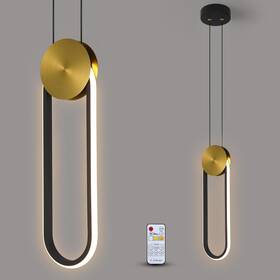 Dx23015p1 Lighting Modern Black And Gold Pendant Lights Fixture Small Rc Dimmable Led Ligh