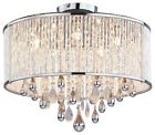 Dvp11012ch-cry Lighting Fixture Chrome Semi-flush 5 T--290 Ceiling Dvi Light