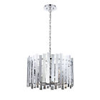 25610-017 Lighting Modern 25610 Drum Eurofase Nastro Pendant 4 Chrome Light Metal