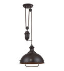 65071-1 Lighting Oiled - Bronze Pendant Elk Farmhouse