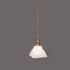 3101pb45f Lighting Polished Valley Frosted Hudson Glass Brass Pendant