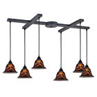 10144 Lighting Rust Island Six Pendant Dark Light Firestorm Elk 6fs