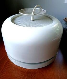 5538 Lightolier Vintage 1980s Kettle Drum Pendant Light #5538