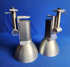 8701tm Lightolier Lot Of 2 Lytespan Track Lighting Head And Dome 8737nm
