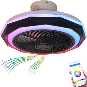 As304bk-bt5022-1 Lijizami 20 Inch Low Profile Enclosed Ceiling Fan With Light Remote Bluetooth