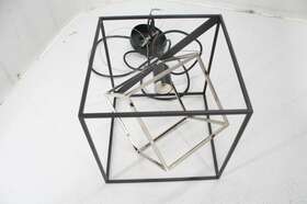 6025-1 Limeijua Modern Geometric Pendant Light Fixture Industrial Black Sand Nickel