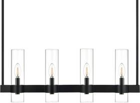 Ll-ch114-5blk Linea Di Liara Teramo Black Kitchen Island 30 Inch Linear Black/clear