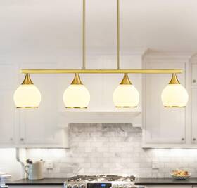 B0dyf5gl4k Linear 4-light Gold Kitchen Island Hanging Modern Farmhouse Pendant Chandelier