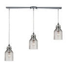 46019 Linear Elk Chrome Light Pendant 3l 3 Danica Polished Lighting