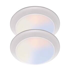 Lt-fm008dm-3wy Lit-path 9 In Led Flush Mount Ceiling Light Fixture 2-pack Dimmable 17.5w Strong