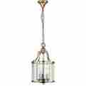 Lit4219a Safavieh Lighting Collection Sutton Place Small Clear And Brass Pendant Light Por 683726361190